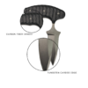 Full-size Titanium Push Dagger - Image 3